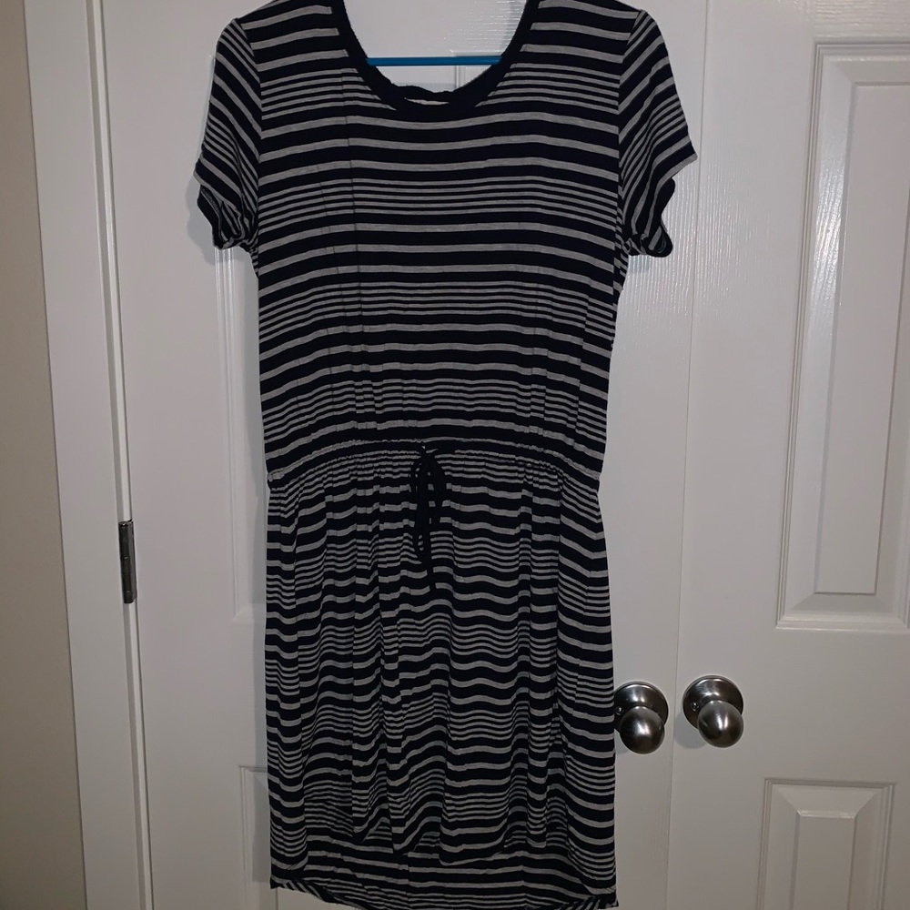 Blue and grey dress